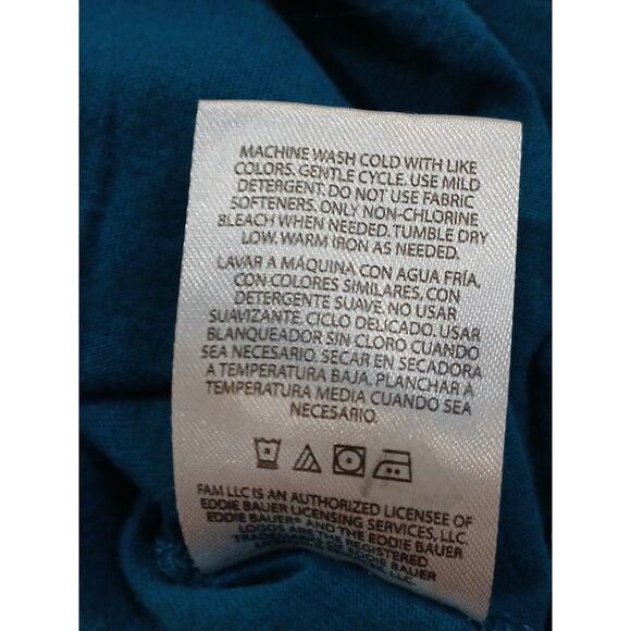 Eddie Bauer Glam Top T-Shirt Women's Curvy Plus Sz XXL Teal SPARKLE Dazzle Glam - Picture 10 of 12